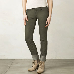 Prana Olive Green Kara Straight Leg Jeans Size 6/28
